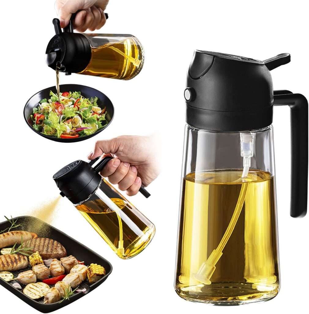 2-in-1 Olive Oil Dispenser and Sprayer