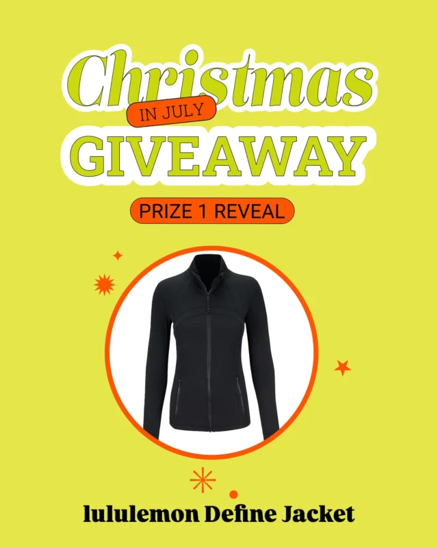 🎉 Christmas in July GIVEAWAY: WIN a lululemon Define Jacket! 🎉

How does this cool jacket with a feel-good fit look when you style it the elf way? Let’s just say it sleighs!

Follow the steps below to win our first prize this Christmas in July!

How to enter:

1️⃣ Follow us @elfster
2️⃣ Add Define Jacket to your Elfster Wishlist - link in bio

🎉 GRAND PRIZE: ADD ALL 4 WEEKLY GIFTS TO YOUR WISHLIST TO WIN THEM ALL

🤞 3 winners of this gift will be chosen randomly on Monday, July 7 & will be contacted by email

👆Click link in bio for all the deets

This promotion is in no way sponsored, administered, or associated with Instagram, inc.

#christmasinjulygiveaway #iggiveaway #ootdgiveaway #ootdlululemon #ootdgym #lululemonootd #lululemonaddict